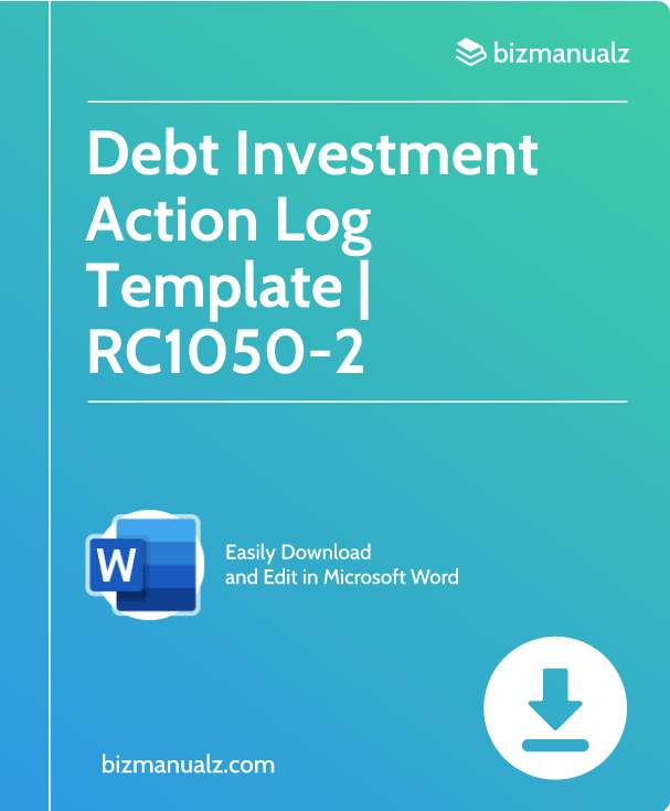 Debt Investment Action Log Template | RC1050-2