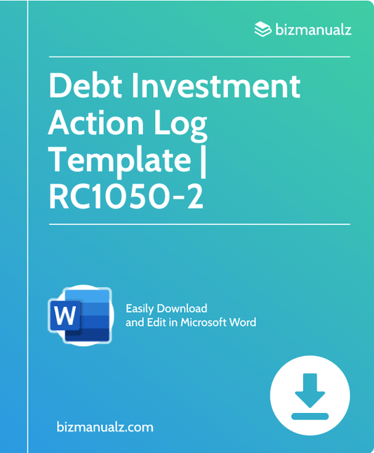 Debt Investment Action Log Template | RC1050-2