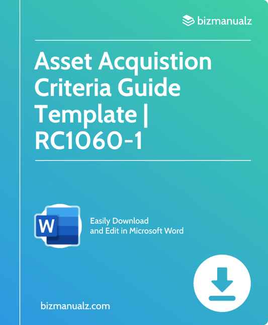 Asset Acquistion Criteria Guide Template | RC1060-1