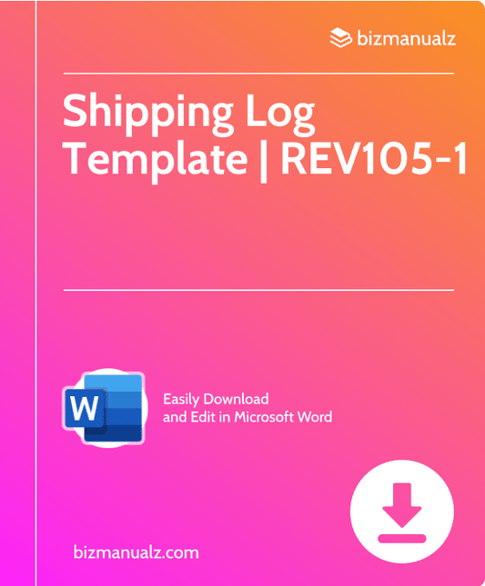 Shipping Log Template | REV105-1