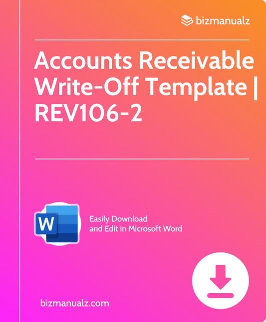 Accounts Receivable Write-Off Template | REV106-2