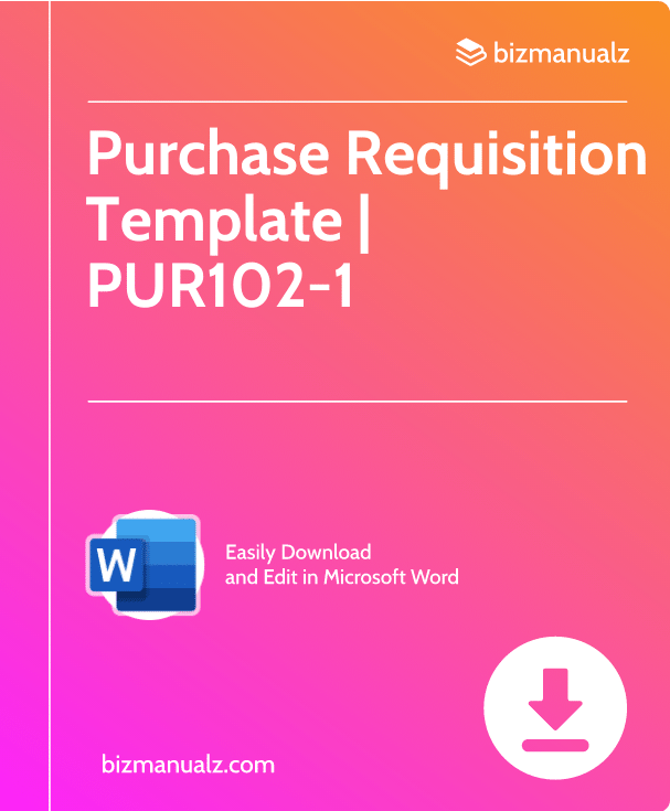 Purchase Requisition Template | PUR102-1