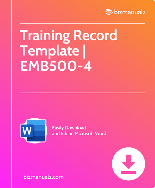 Training Record Template | EMB500-4