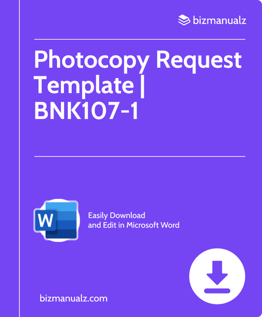 Photocopy Request Template | BNK107-1