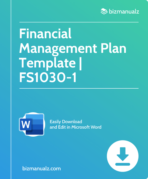 Financial Management Plan Template | FS1030-1