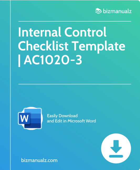 Internal Control Checklist Template | AC1020-3