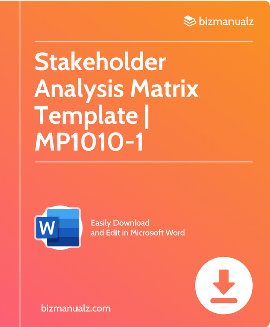 Stakeholder Analysis Matrix Template | MP1010-1