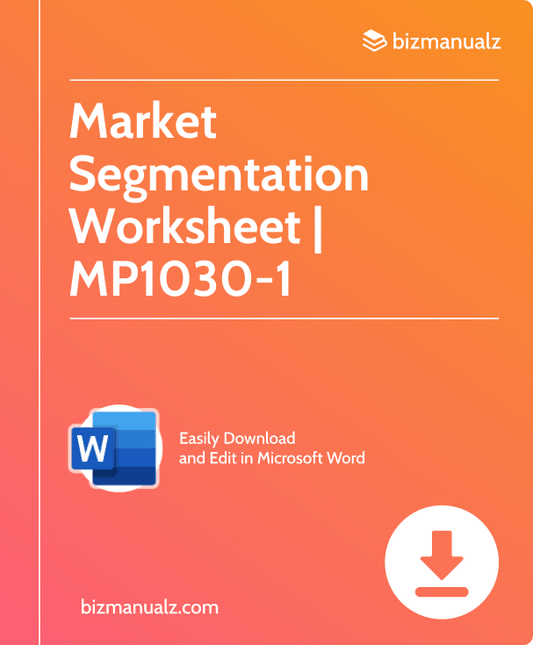 Market Segmentation Worksheet Template | MP1030-1