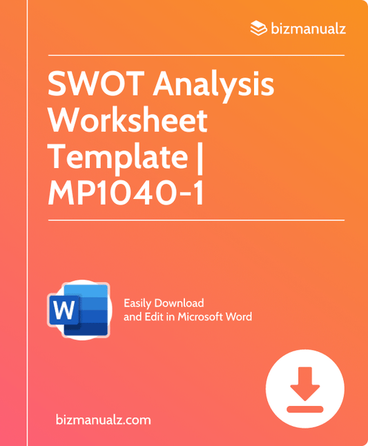 SWOT Analysis Worksheet Template | MP1040-1