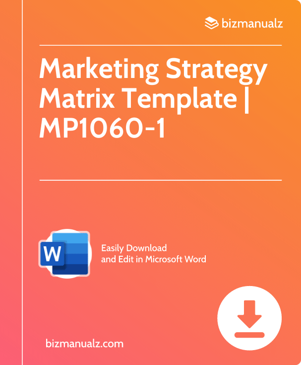 Marketing Strategy Matrix Template | MP1060-1