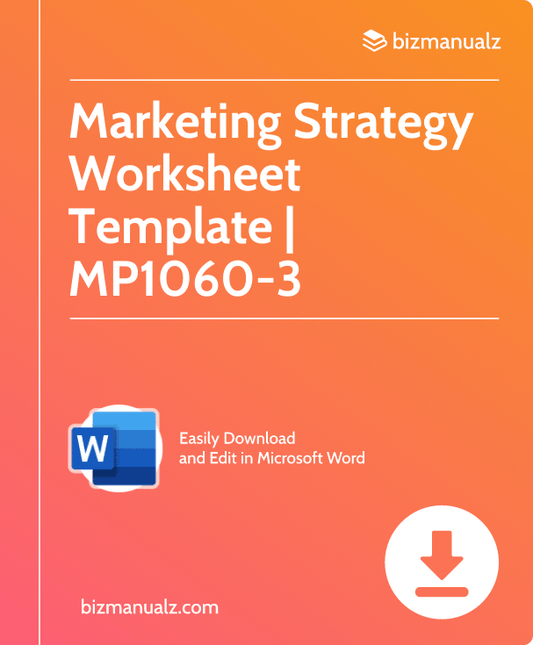 Marketing Strategy Worksheet Template | MP1060-3