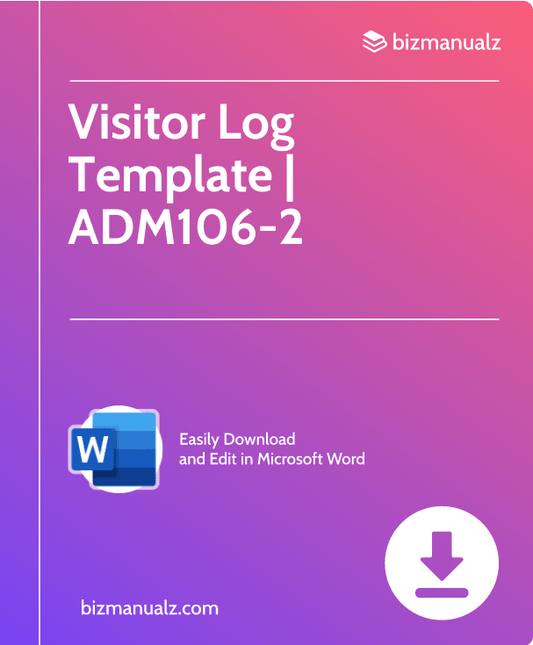 Visitor Log Template | ADM106-2