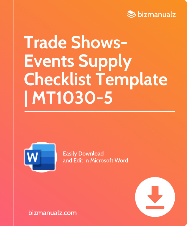 Trade Shows-Events Supply Checklist Template | MT1030-5