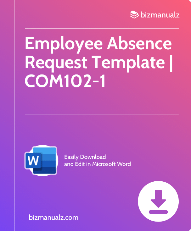 Employee Absence Request Template | COM102-1