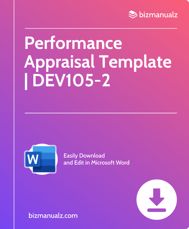 Performance Appraisal Template | DEV105-2