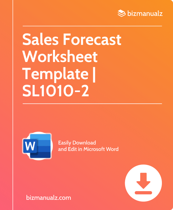 Sales Forecast Worksheet Template | SL1010-2
