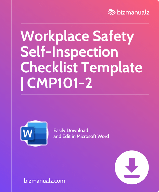 Workplace Safety Self-Inspection Checklist Template | CMP101-2