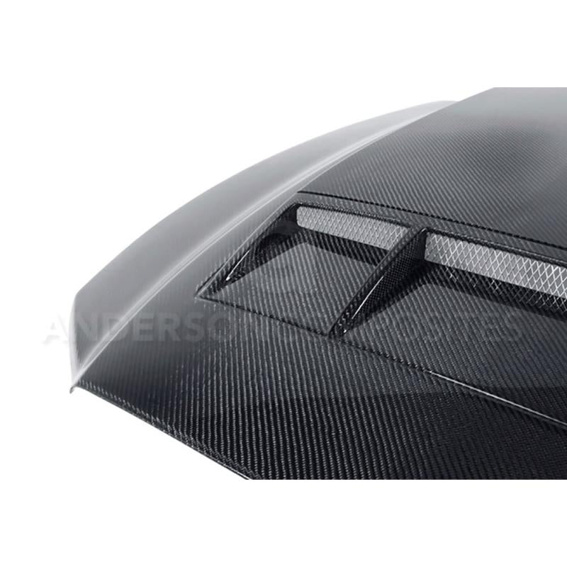 13-14 Ford Mustang GT Anderson Composites AC-HD1011FDMU-TS Ram Air Type-CR Hood