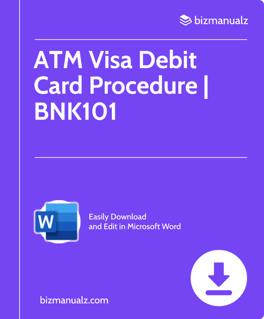 ATM Visa Debit Card Procedure | BNK101