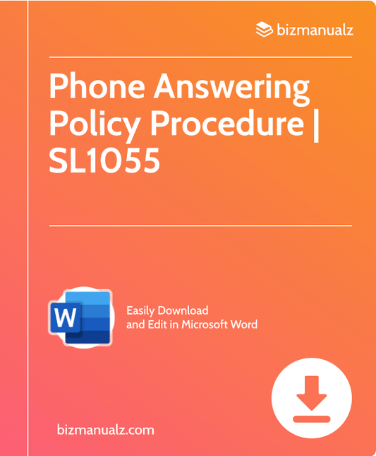 Phone Answering Policy Procedure | SL1055