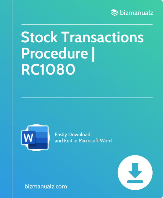 Stock Transactions Procedure | RC1080