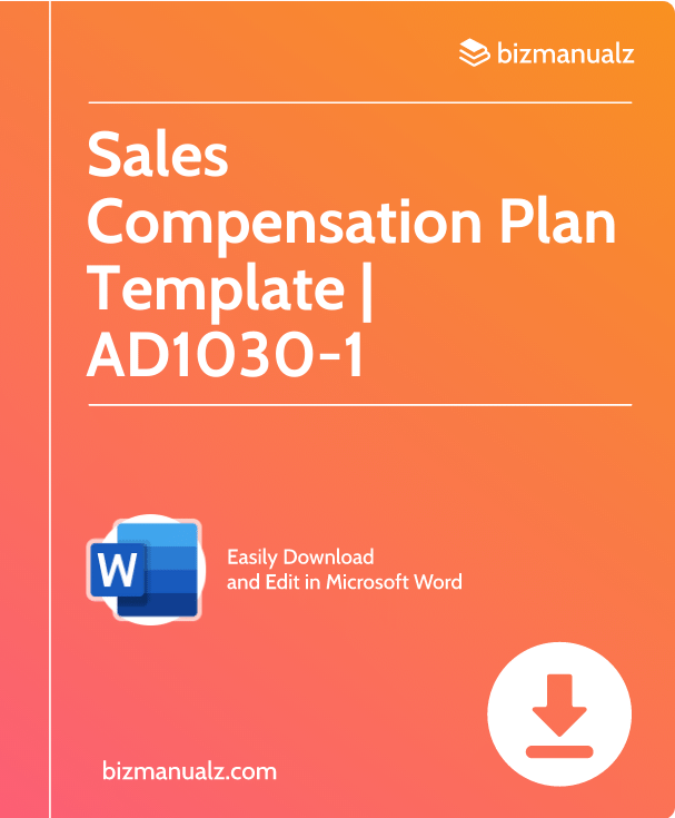 Sales Compensation Plan Template | AD1030-1