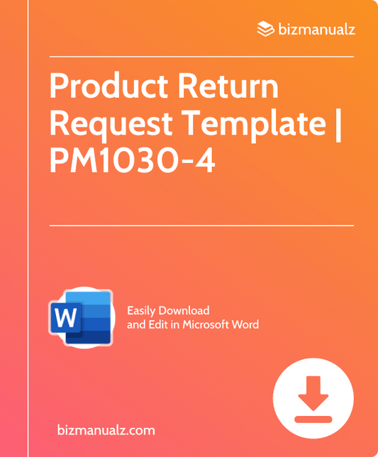 Product Return Request Template | PM1030-4