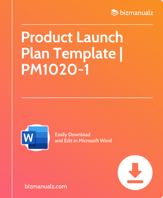 Product Launch Plan Template | PM1020-1