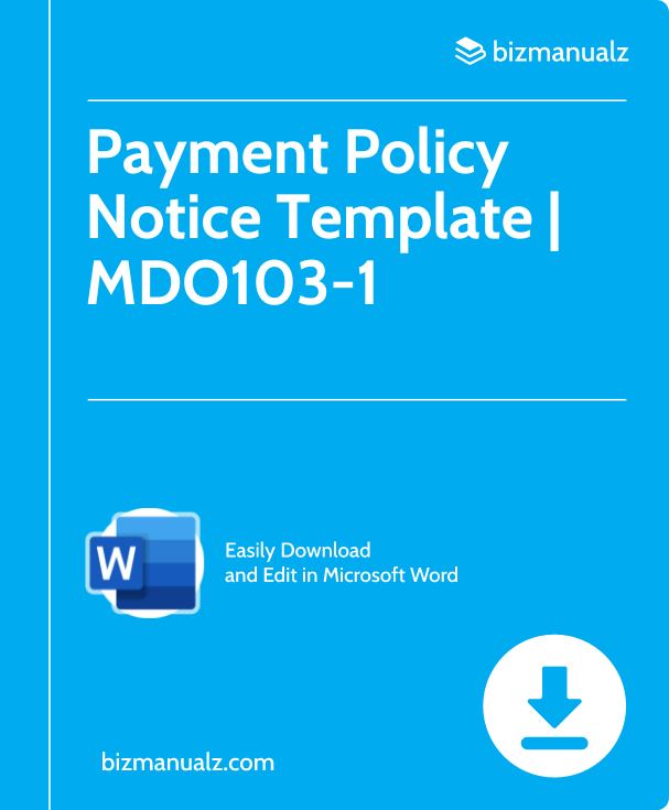 Payment Policy Notice Template | MDO103-1