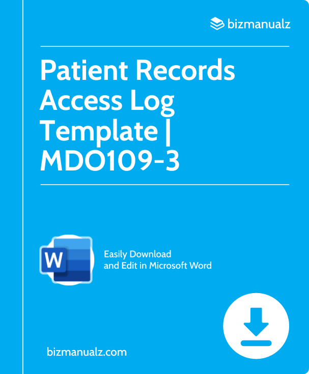 Patient Records Access Log Template | MDO109-3