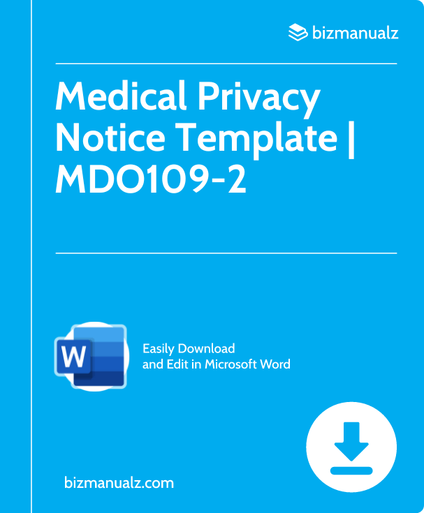 Medical Privacy Notice Template | MDO109-2