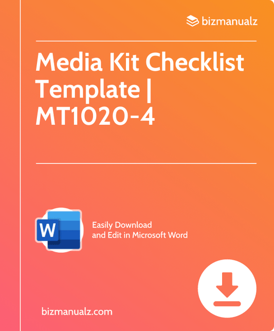 Media Kit Checklist Template | MT1020-4