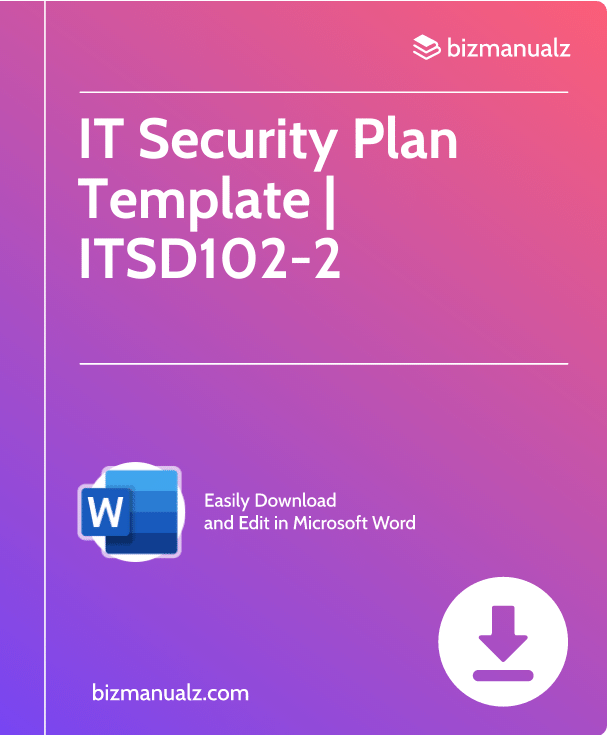 IT Security Plan Template | ITSD102-2