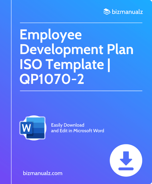 Employee Development Plan ISO Template | QP1070-2
