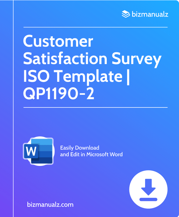 Customer Satisfaction Survey ISO Template | QP1190-2