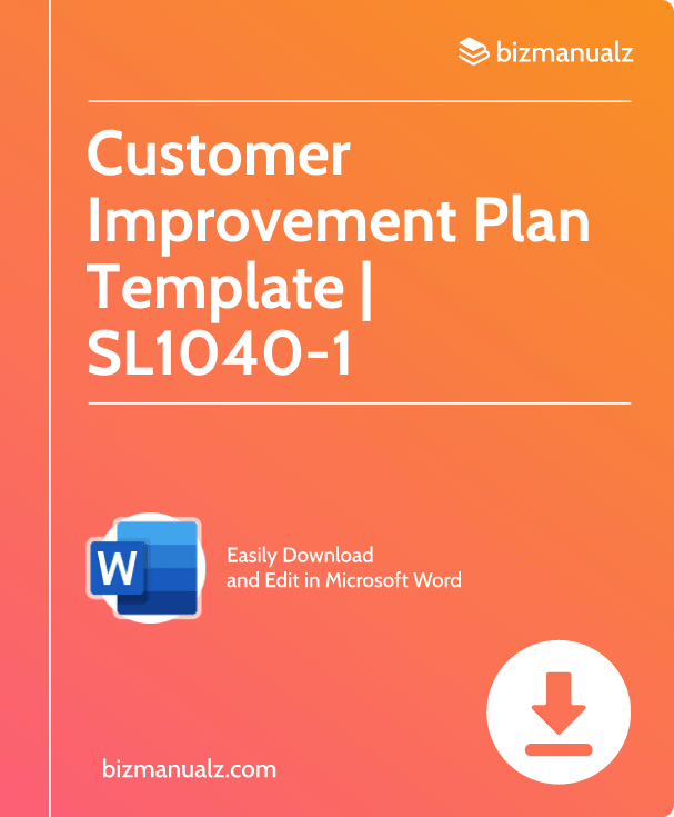 Customer Improvement Plan Template | SL1040-1