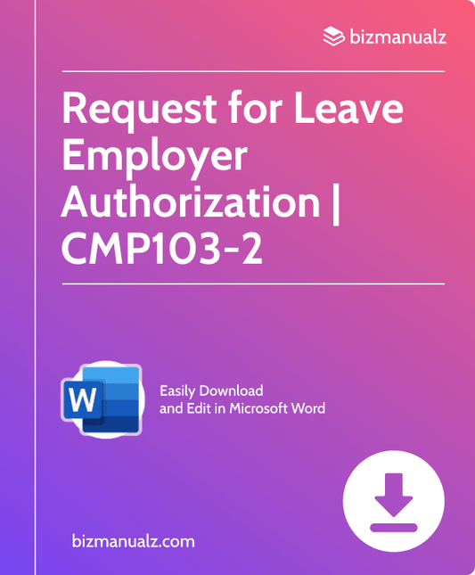 Request for Leave Employer Authorization Template | CMP103-2
