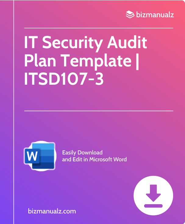 IT Security Audit Plan Template | ITSD107-3