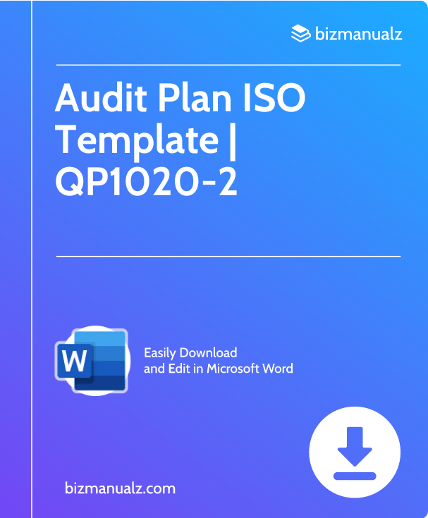 Audit Plan ISO Template | QP1020-2