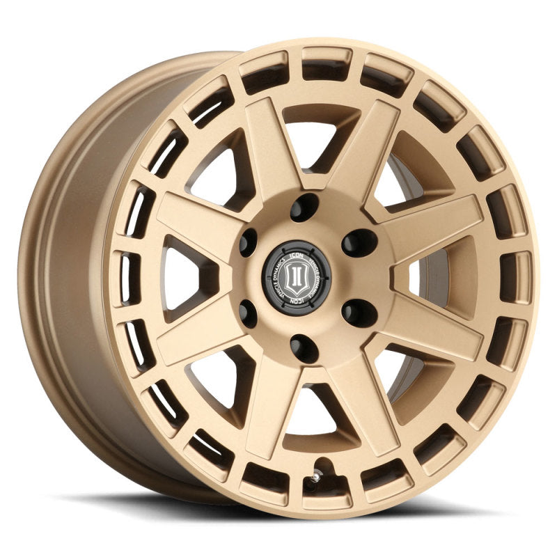 21-23 Ford Bronco ICON 3217858347BS Compass 17x8.5 6x5.5 0mm Offset 4.75in BS Satin Brass Wheel