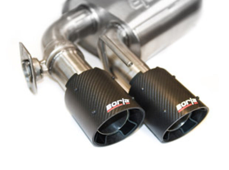 18-23 Ford Mustang GT 5.0L Borla 140746CFBA Coupe w/o Valves ATAK 3in Cat-Back Exhaust-Blk Carbon Fiber Tips