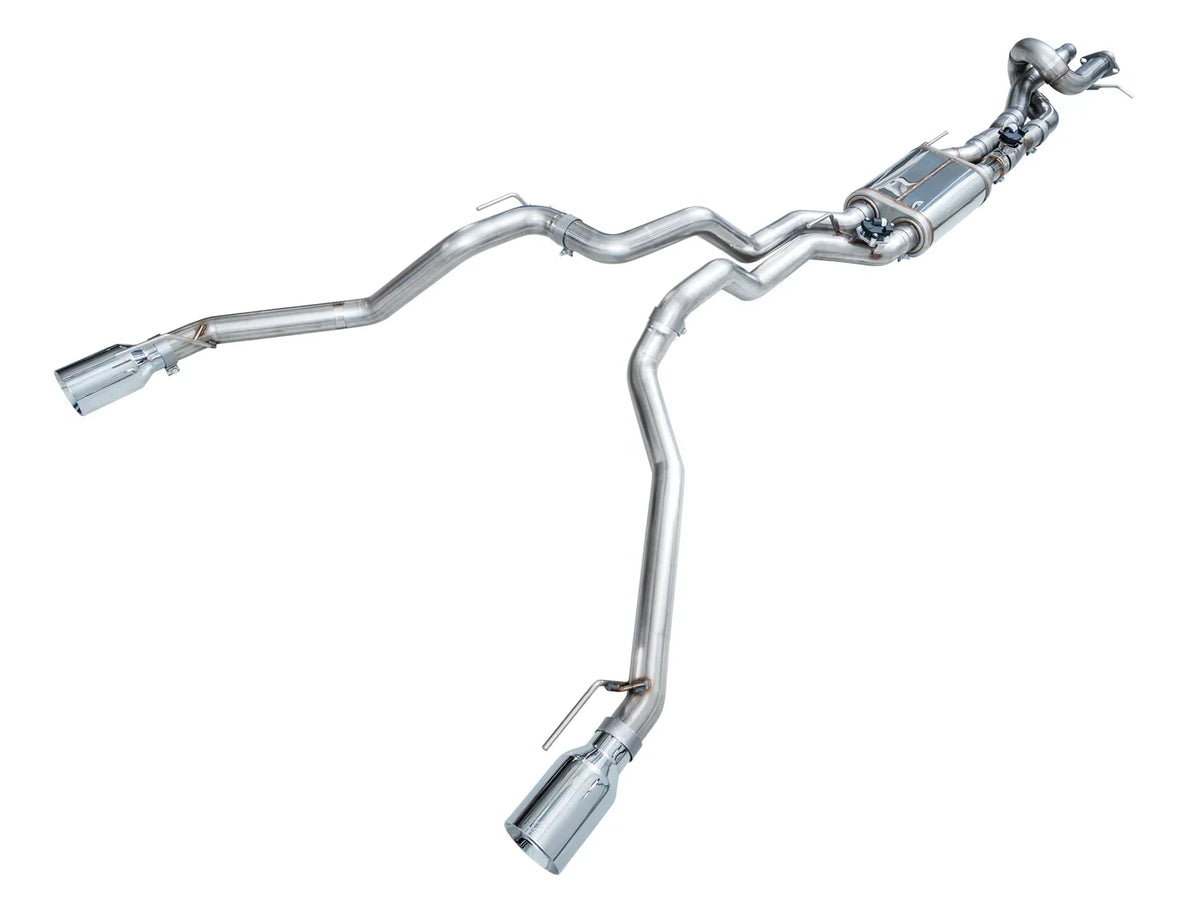 24-26 Ford Ranger Raptor 3.0L AWE 3025-32306 Switchpath™ Cat-Back Exhaust - Chrome Silver Tips