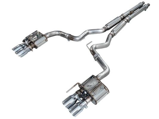 18-23  Ford Mustang GT 5.0L AWE Tuning 3025-42550 SwitchPath Cat-back Exhaust - Chrome Silver Tips