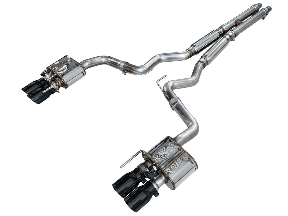 18-23  Ford Mustang GT 5.0L AWE Tuning 3025-43550 SwitchPath Cat-back Exhaust - Diamond Black Tips