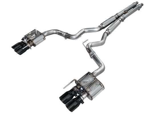 18-23  Ford Mustang GT 5.0L AWE Tuning 3025-43550 SwitchPath Cat-back Exhaust - Diamond Black Tips