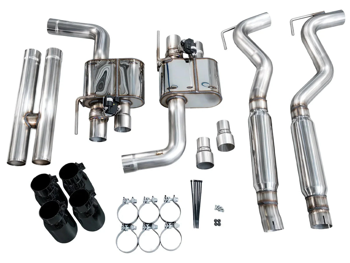 18-23  Ford Mustang GT 5.0L AWE Tuning 3025-43550 SwitchPath Cat-back Exhaust - Diamond Black Tips