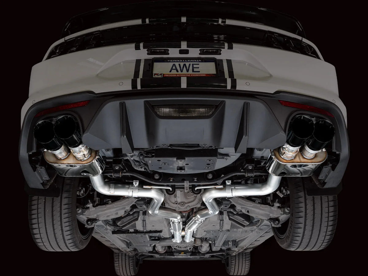 18-23  Ford Mustang GT 5.0L AWE Tuning 3025-43550 SwitchPath Cat-back Exhaust - Diamond Black Tips