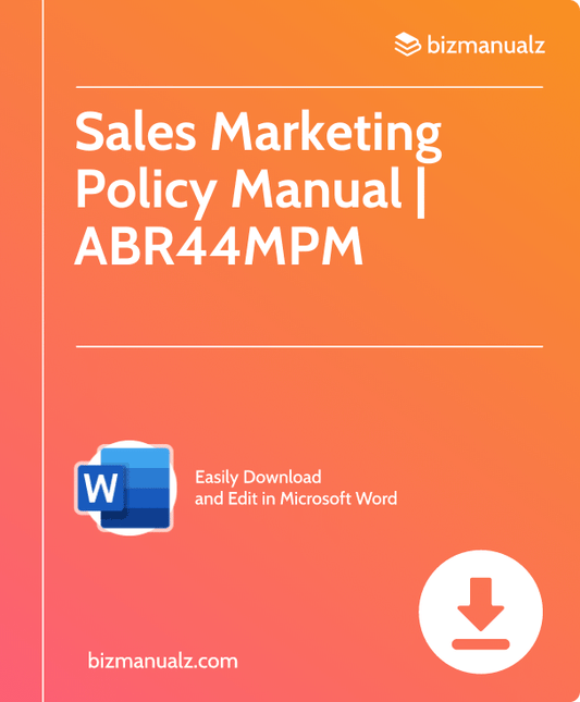 Sales Marketing Policy Manual | ABR44MPM