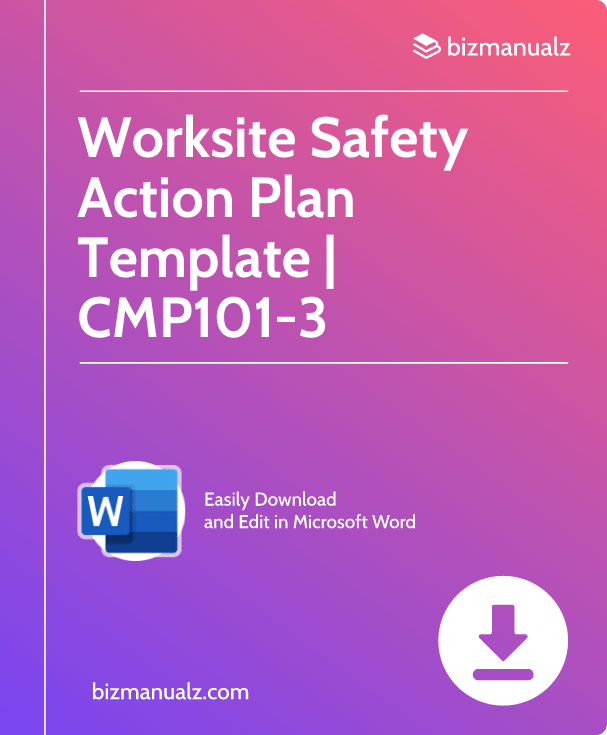 Worksite Safety Action Plan Template | CMP101-3