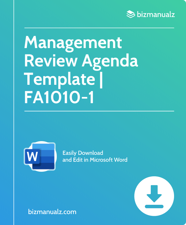 Management Review Agenda Template | FA1010-1